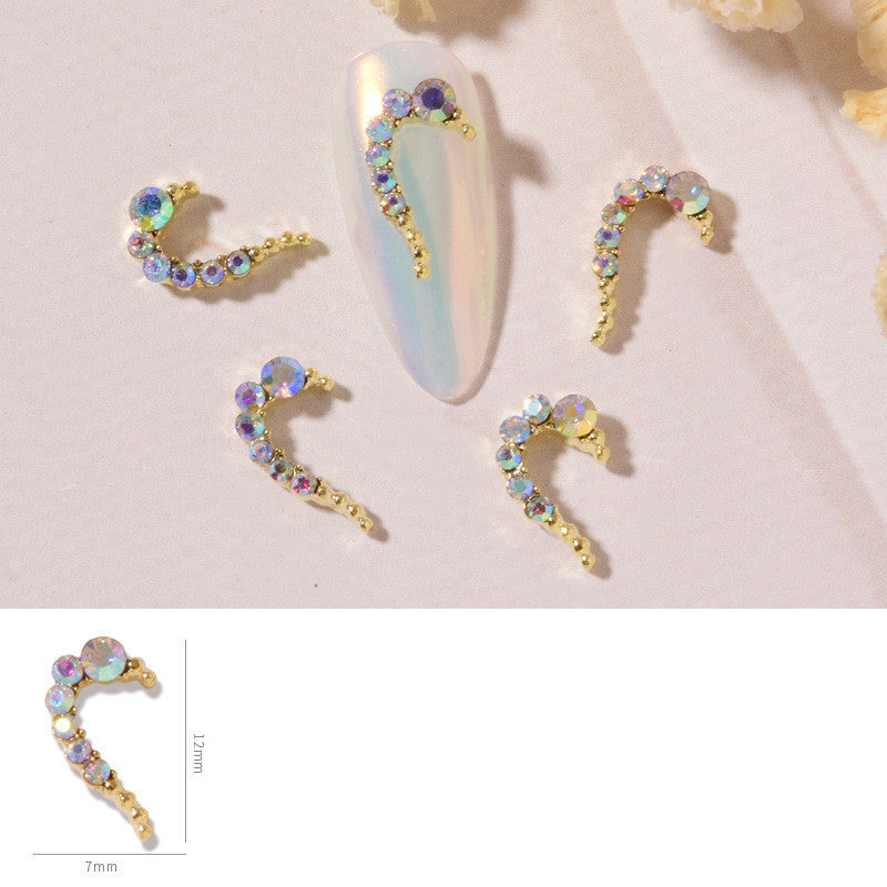 Love Heart Alloy Nail Art DIY Jewelry Piece 2g Sequin Set - Teleplus nail art diy love heart alloy jewelry piece
