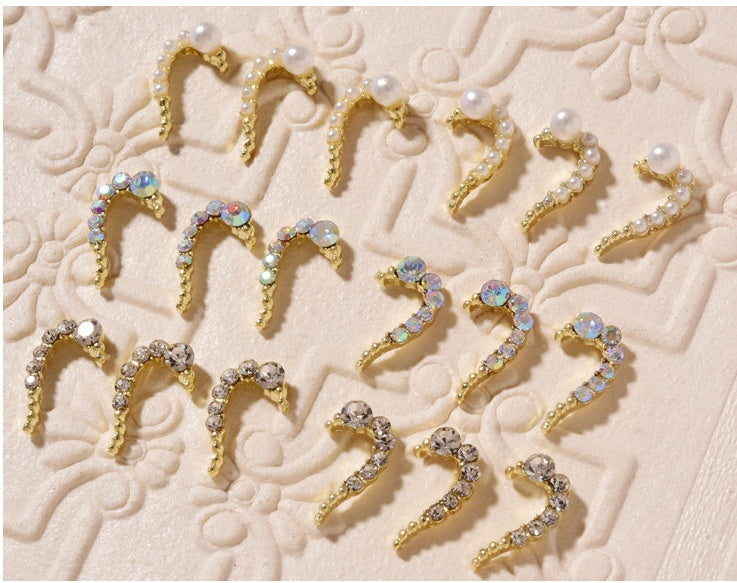 Love Heart Alloy Nail Art DIY Jewelry Piece 2g Sequin Set - Teleplus nail art diy love heart alloy jewelry piece