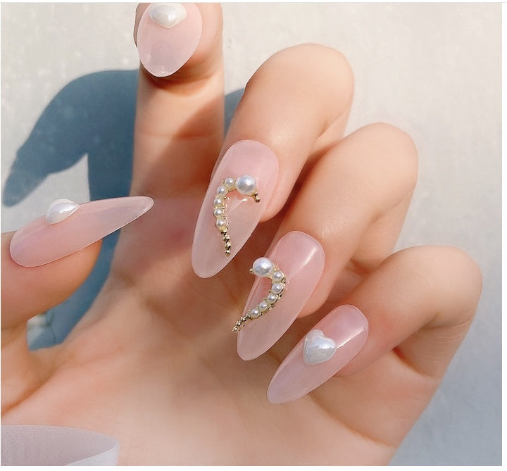 Love Heart Alloy Nail Art DIY Jewelry Piece 2g Sequin Set - Teleplus nail art diy love heart alloy jewelry piece