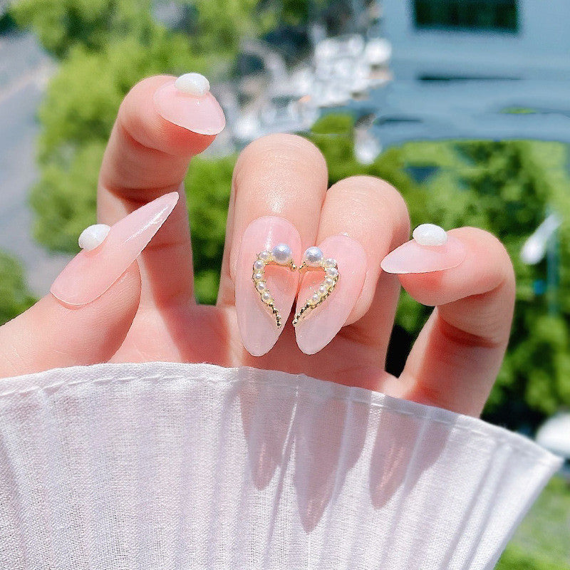Love Heart Alloy Nail Art DIY Jewelry Piece 2g Sequin Set - Teleplus nail art diy love heart alloy jewelry piece