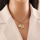 Heart Flowers Necklace Stainless Steel Love Jewelry - Ornament heart flowers necklace ornament love