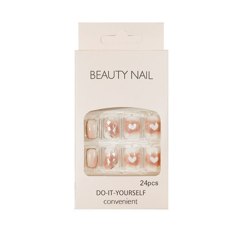 Love Milk Tea Wear Nail Finished Pieces - love milk tea wear nail