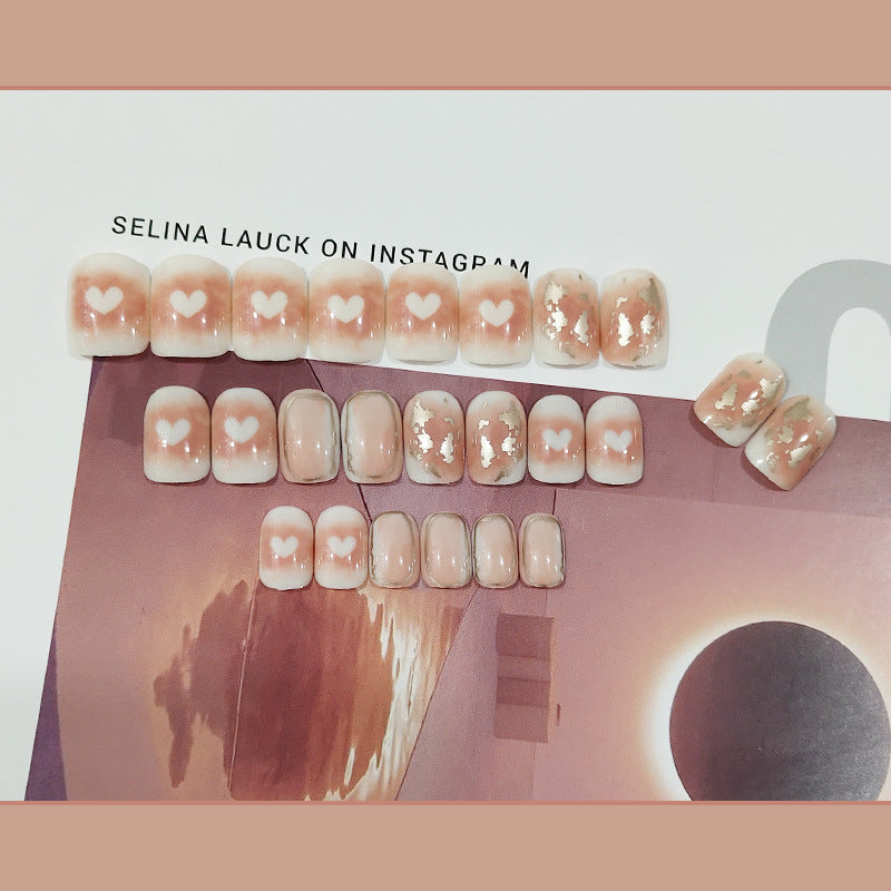 Love Milk Tea Wear Nail Finished Pieces - love milk tea wear nail