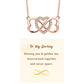 Love Necklace Female Creative Micro-inlaid 8 Words - Rose Gold Love Necklace with Creative Heart Design