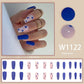 Loving Heart Matte Nail Set with Blue Design - Teleplus blue loving heart matte fashion