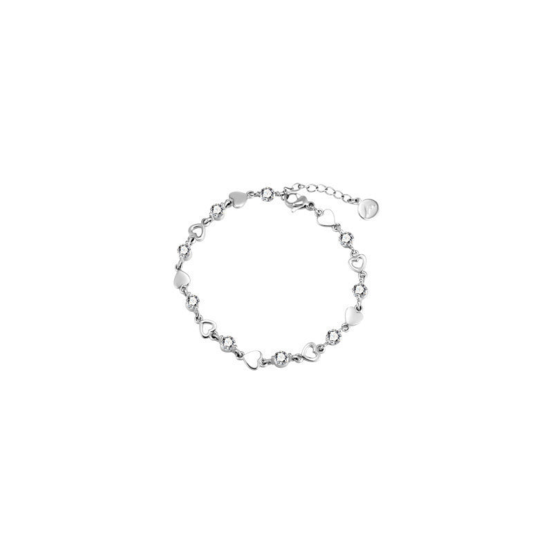 Loving Heart Zircon Bracelet For Women - Loving Heart Zircon Bracelet for Women and Men