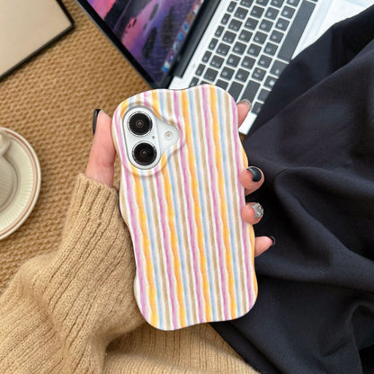 LQ5 Wave Film Phone Case Colorful Stripe Anti-Drop Protective Cover - for iPhone13 Pro lq5 wave film iphone13 pro max