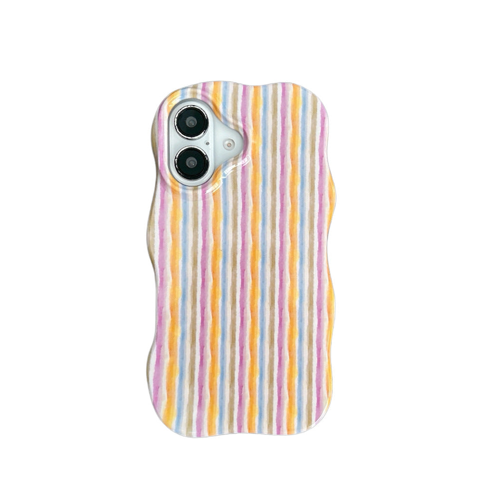 LQ5 Wave Film Phone Case Colorful Stripe Anti-Drop Protective Cover - for iPhone13 Pro lq5 wave film iphone13 pro max