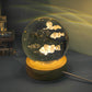 Luminous 3D Ocean Crystal Ball with Carved Jellyfish Decorative Sphere - Teleplus luminous 3d ocean jellyfish carved