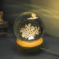 Luminous 3D Ocean Crystal Ball with Carved Jellyfish Decorative Sphere - Teleplus luminous 3d ocean jellyfish carved