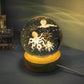 Luminous 3D Ocean Crystal Ball with Carved Jellyfish Decorative Sphere - Teleplus luminous 3d ocean jellyfish carved