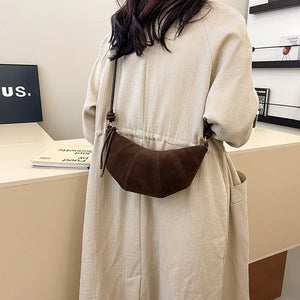 Luxury European Retro Crossbody Tote Bag in Multiple Colors - minimalist canvas crossbody tote bag