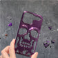 Luxury Plating 3D Skull Phone Case Breathable Glossy Hollow Out Gold Metallic Paint - Luxury Plated Skull Phone Case