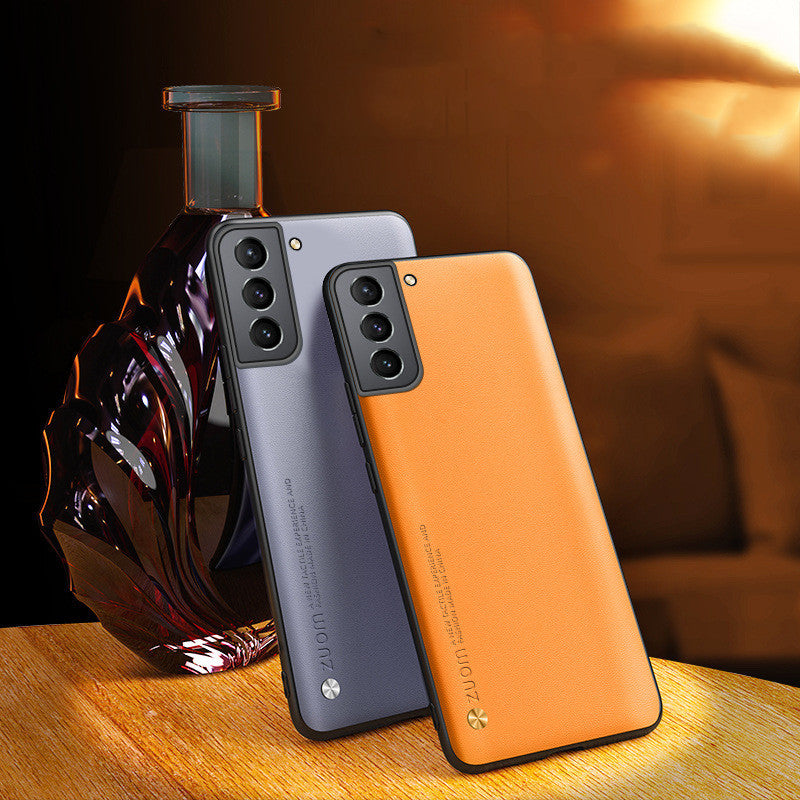 Luxury PU Leather Phone Case for Samsung S21 Series with Industrial Design - luxury pu leather phone case