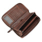 Luxury Splicing Wallet with Layer Cowhide Leather and Polyester Material - Teleplus luxury splicing wallet layer