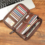 Luxury Splicing Wallet with Layer Cowhide Leather and Polyester Material - Teleplus luxury splicing wallet layer