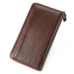Luxury Splicing Wallet with Layer Cowhide Leather and Polyester Material - Teleplus luxury splicing wallet layer