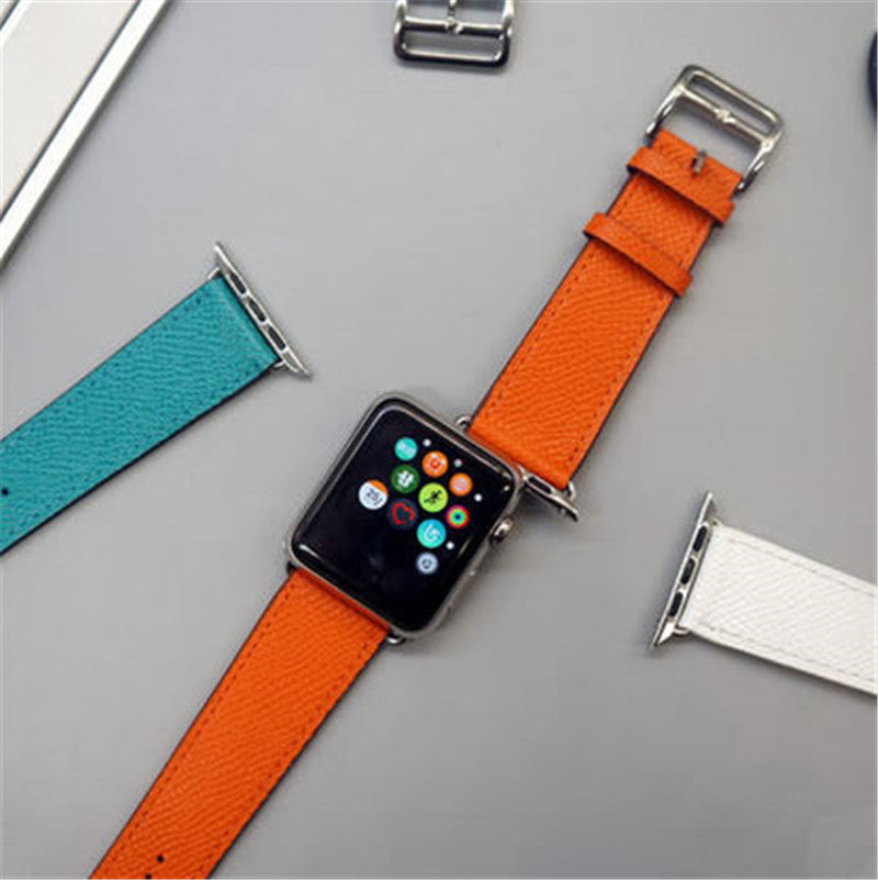 Lychee Grain Leather Strap Leather Belt - Lychee Grain Leather Strap for Apple Watch