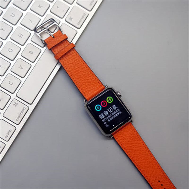 Lychee Grain Leather Strap Leather Belt - Lychee Grain Leather Strap for Apple Watch