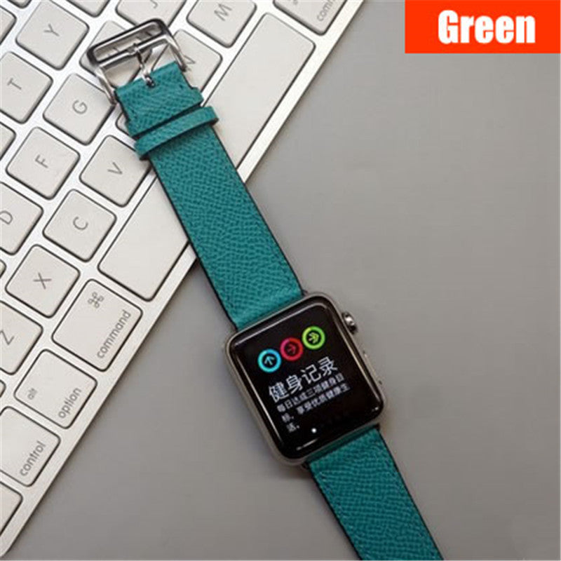 Lychee Grain Leather Strap Leather Belt - Lychee Grain Leather Strap for Apple Watch