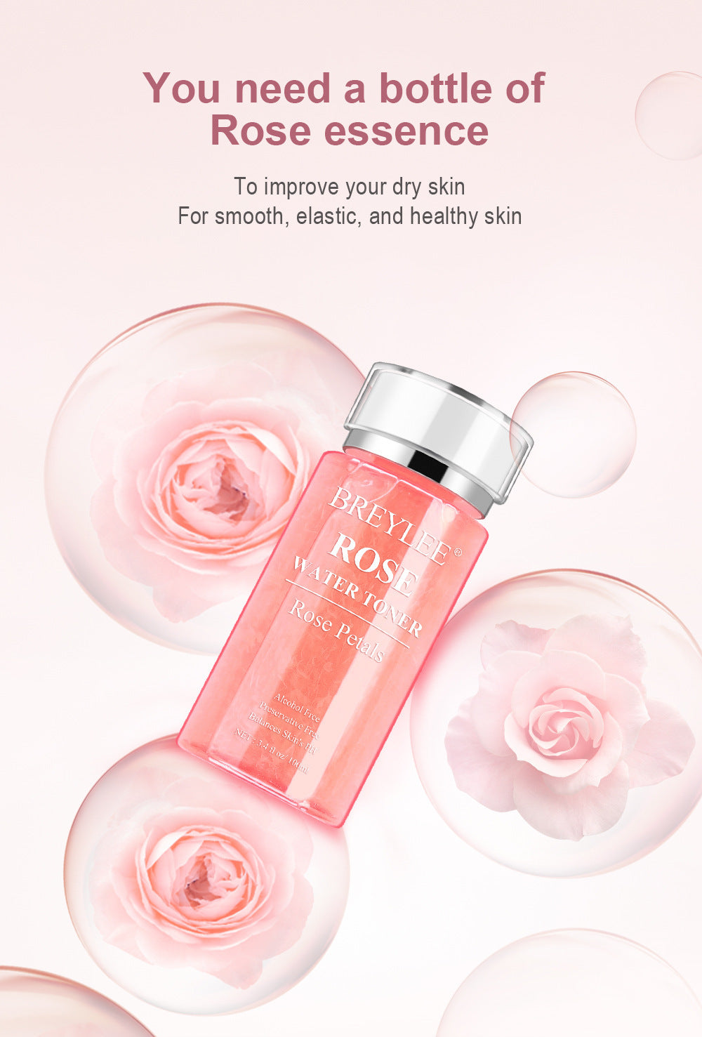 Lyelerose Rose Petal Water 100ml Floral Toner for Skin Care Export Only - Vibes lyelerose rose petal water