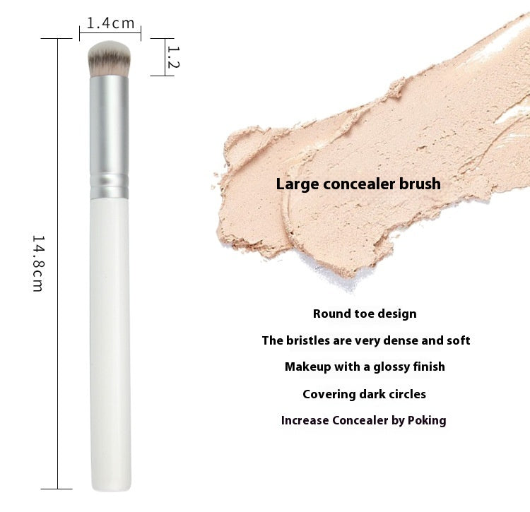 M270 Concealer Brush with Bevel Round Head and Wooden Handle - Teleplus m270 concealer brush bevel round head
