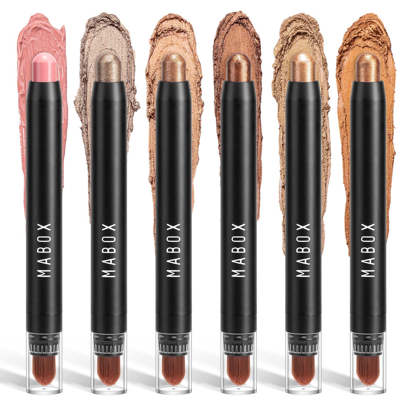 Mabox Waterproof Eye Shadow Stick Set with Color Pearlescent Pen in Multiple Shades - mabox waterproof eye shadow stick