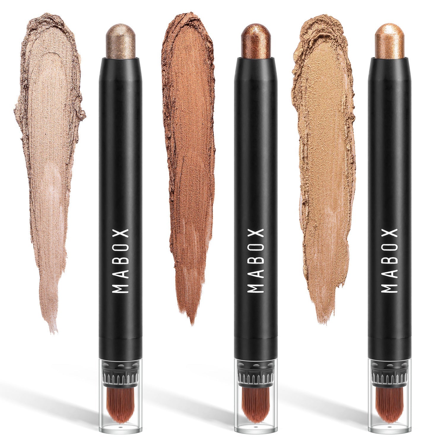 Mabox Waterproof Eye Shadow Stick Set with Color Pearlescent Pen in Multiple Shades - mabox waterproof eye shadow stick