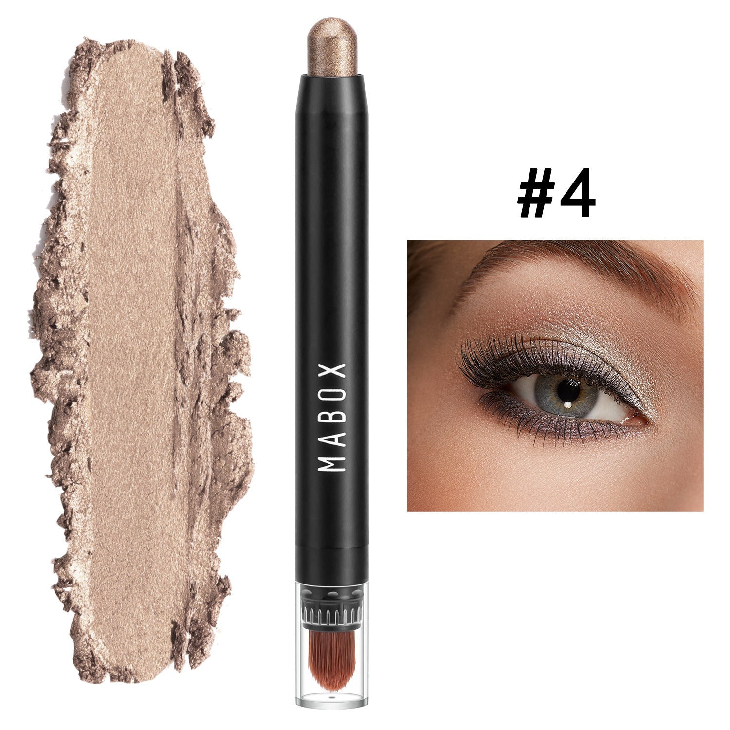 Mabox Waterproof Eye Shadow Stick Set with Color Pearlescent Pen in Multiple Shades - mabox waterproof eye shadow stick