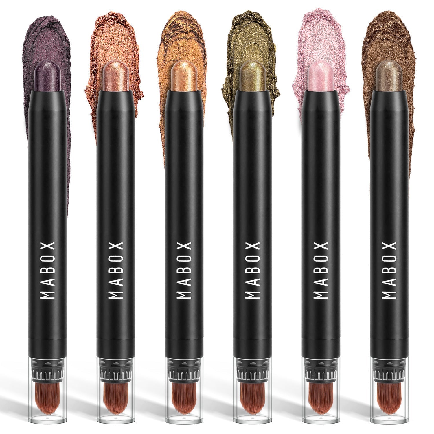 Mabox Waterproof Eye Shadow Stick Set with Color Pearlescent Pen in Multiple Shades - mabox waterproof eye shadow stick