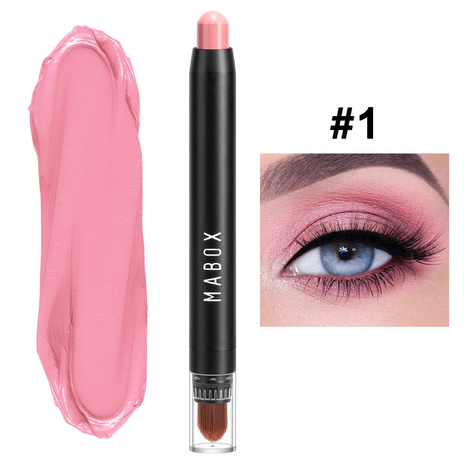 Mabox Waterproof Eye Shadow Stick Set with Color Pearlescent Pen in Multiple Shades - mabox waterproof eye shadow stick