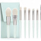 Macaron Makeup Brush Set Eight Eye in Apricot Pink Sky Blue Gray Green - Teleplus macaron makeup brush eight eye