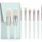 Macaron Makeup Brush Set Eight Eye in Apricot Pink Sky Blue Gray Green - Teleplus macaron makeup brush eight eye