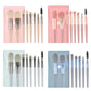 Macaron Makeup Brush Set Eight Eye in Apricot Pink Sky Blue Gray Green - Teleplus macaron makeup brush eight eye