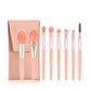 Macaron Makeup Brush Set Eight Eye in Apricot Pink Sky Blue Gray Green - Teleplus macaron makeup brush eight eye
