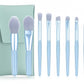 Macaron Makeup Brush Set Eight Eye in Apricot Pink Sky Blue Gray Green - Teleplus macaron makeup brush eight eye