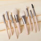 Macaron Makeup Brush Set Eight Eye in Apricot Pink Sky Blue Gray Green - Teleplus macaron makeup brush eight eye