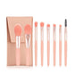 Macaron Makeup Brush Set Eight Eye in Apricot Pink Sky Blue Gray Green - Teleplus macaron makeup brush eight eye