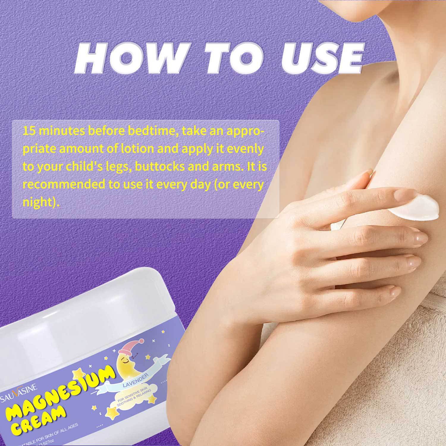 Magnesium Cream Lavender 100g Body Lotion Moisturizing Shelf Pack - magnesium cream lavender