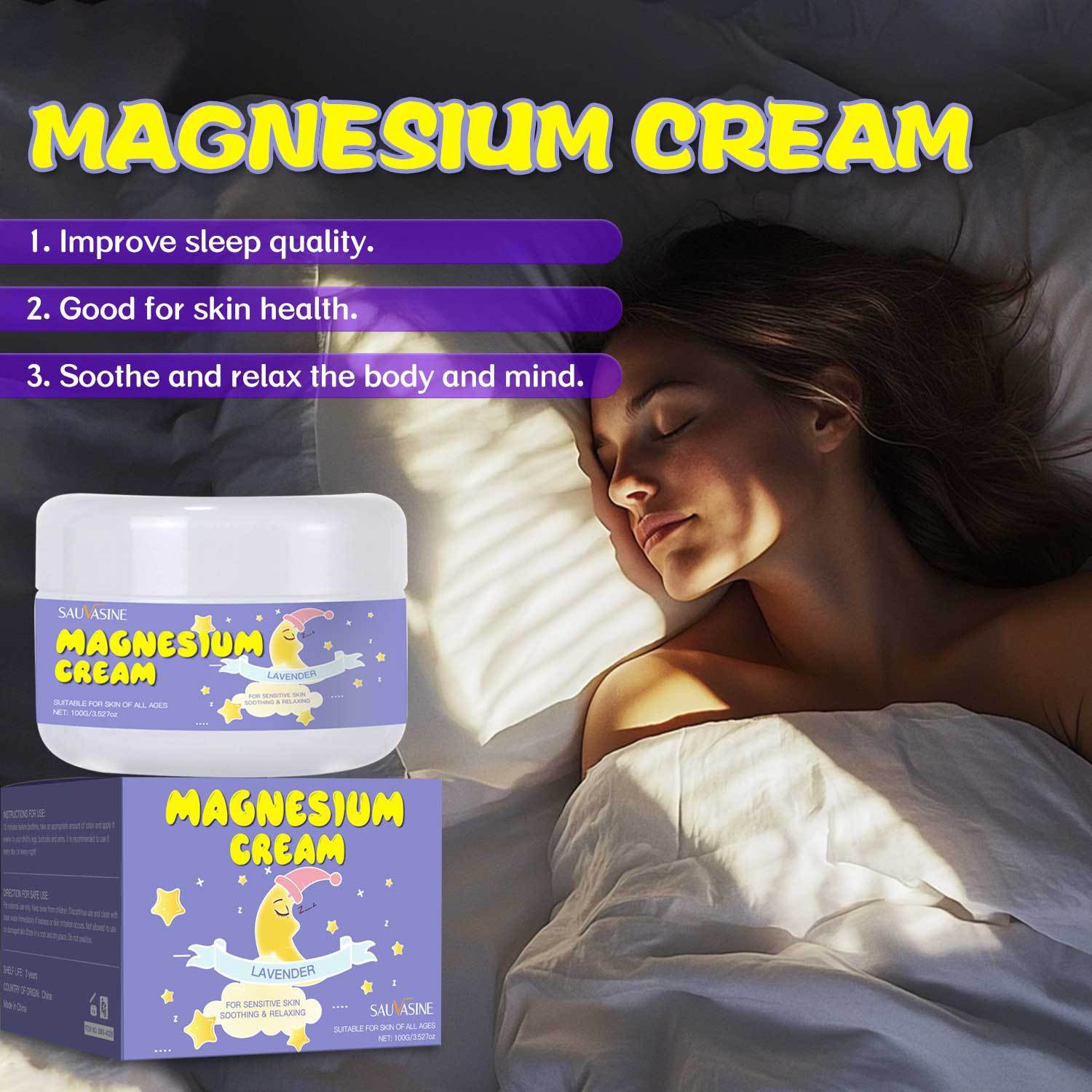 Magnesium Cream Lavender 100g Body Lotion Moisturizing Shelf Pack - magnesium cream lavender