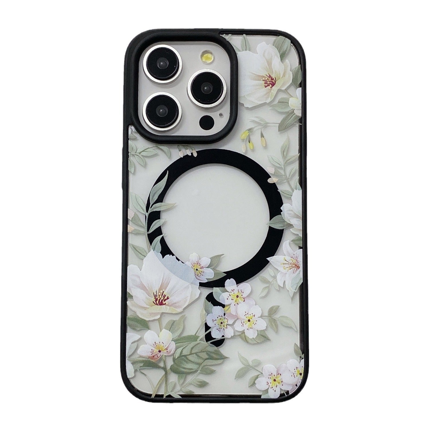 Magnetic Acrylic Flower Phone Case with Colorful Pattern Designs - Patterns magnetic acrylic flower phone case