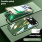 Magnetic Aluminum Alloy Tempered Glass Phone Case for Apple Multiple Colors - Teleplus phone case