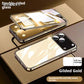 Magnetic Aluminum Alloy Tempered Glass Phone Case for Apple Multiple Colors - Teleplus phone case