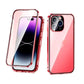 Magnetic Aluminum Alloy Tempered Glass Phone Case for Apple Multiple Colors - Teleplus phone case
