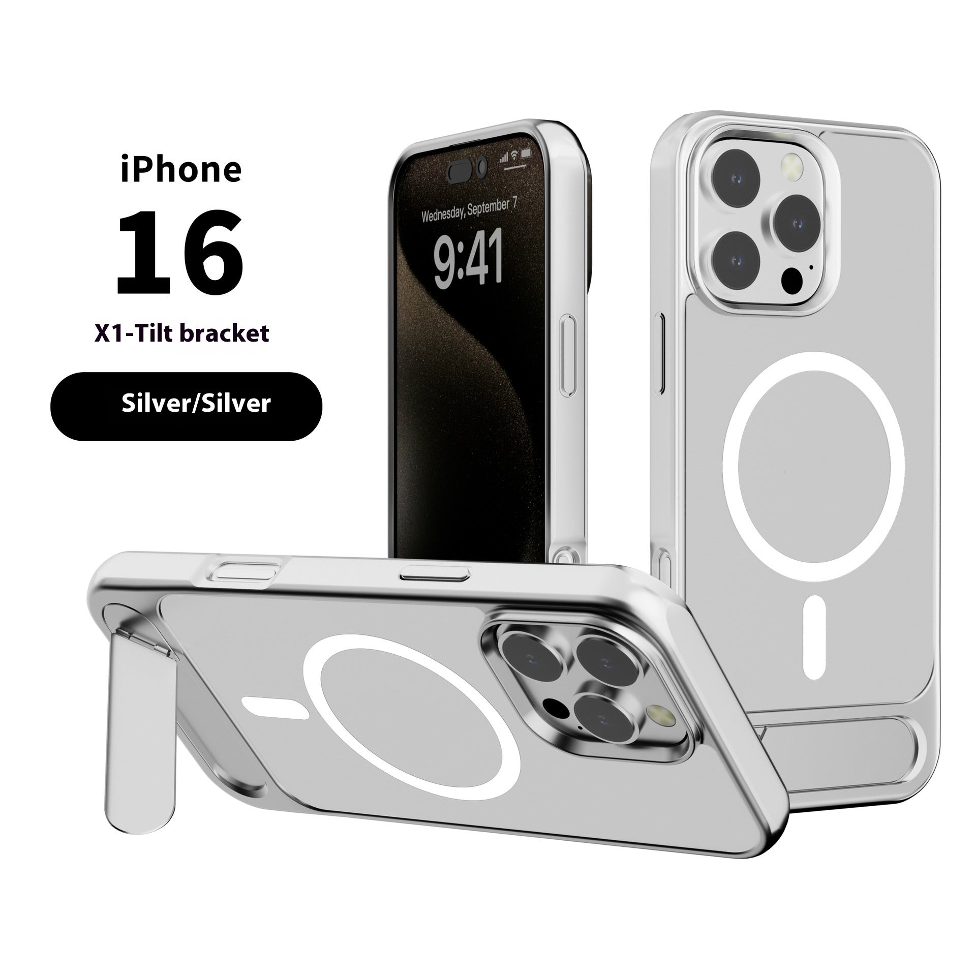 Magnetic Bracket Phone Case Compatible with iPhone Models in Metallic Paint - That Sticks magnetic bracket phone case