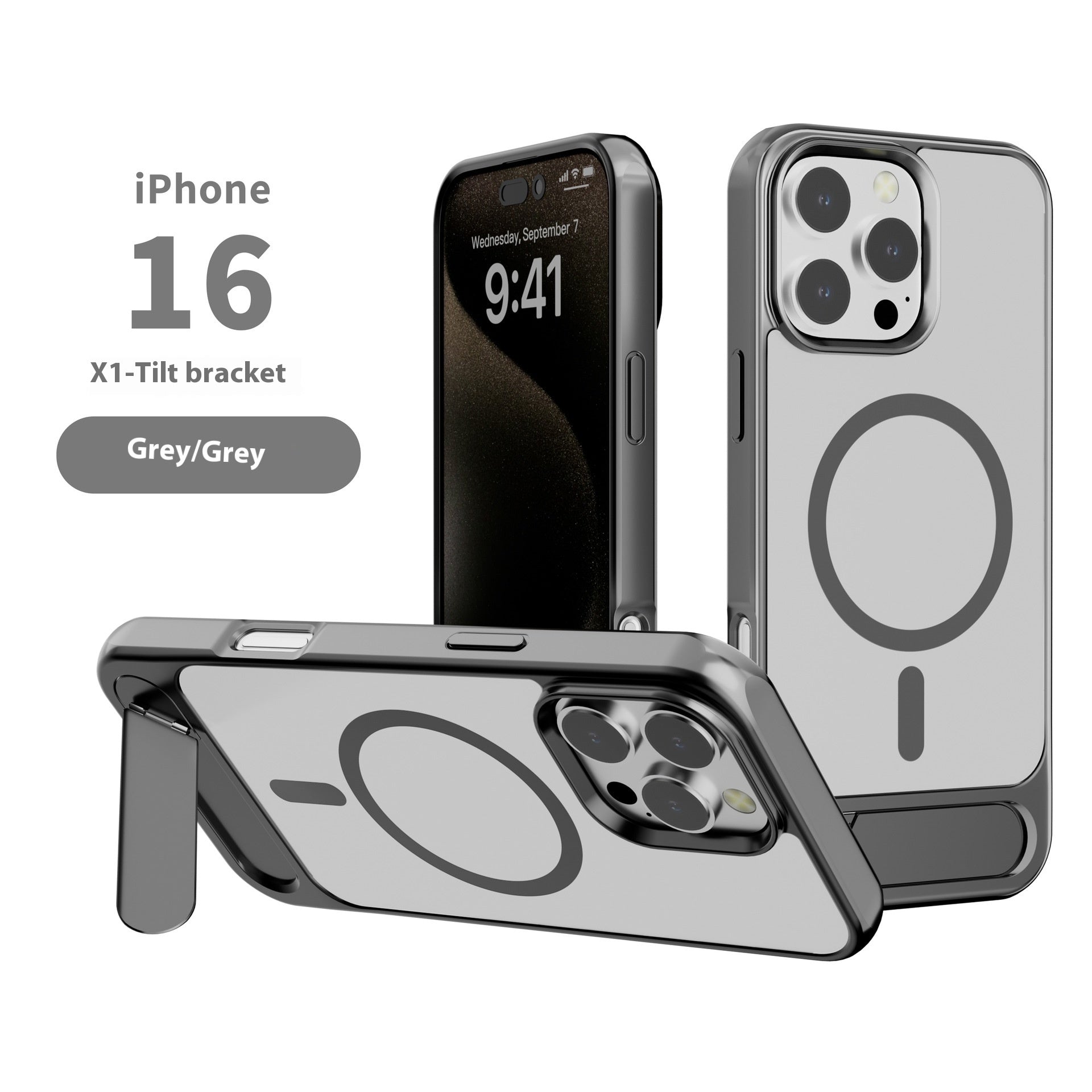 Magnetic Bracket Phone Case Compatible with iPhone Models in Metallic Paint - That Sticks magnetic bracket phone case
