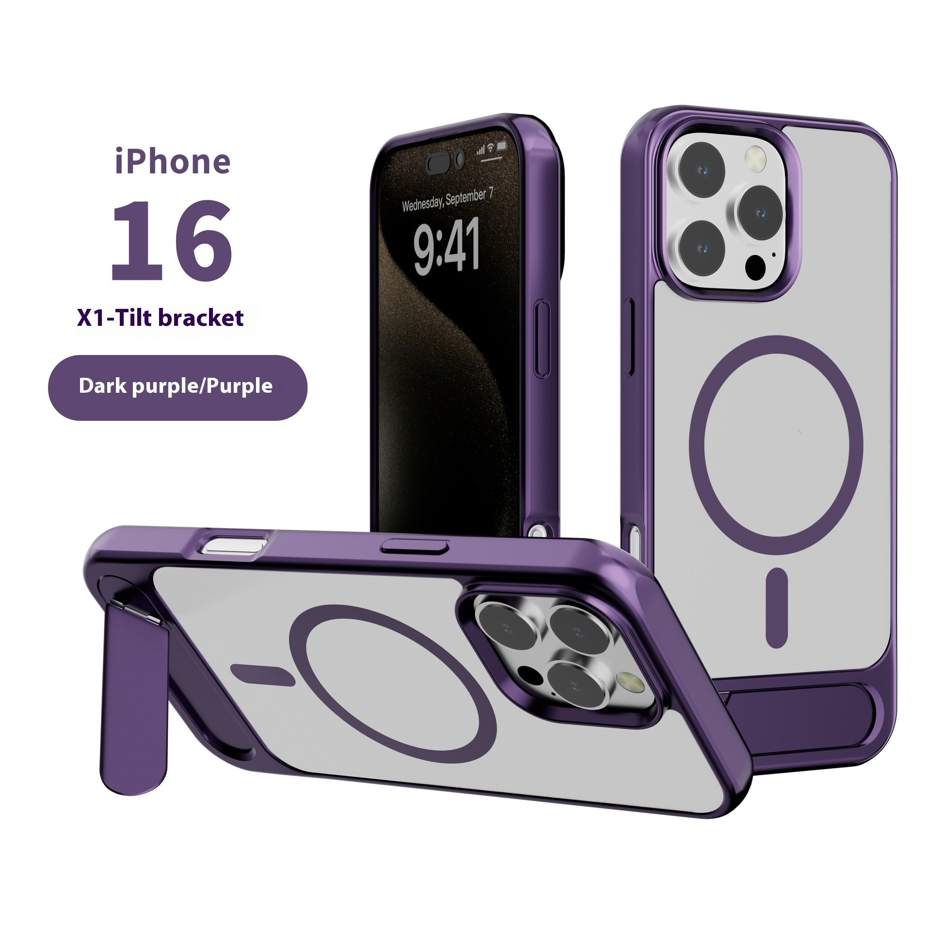 Magnetic Bracket Phone Case Compatible with iPhone Models in Metallic Paint - That Sticks magnetic bracket phone case
