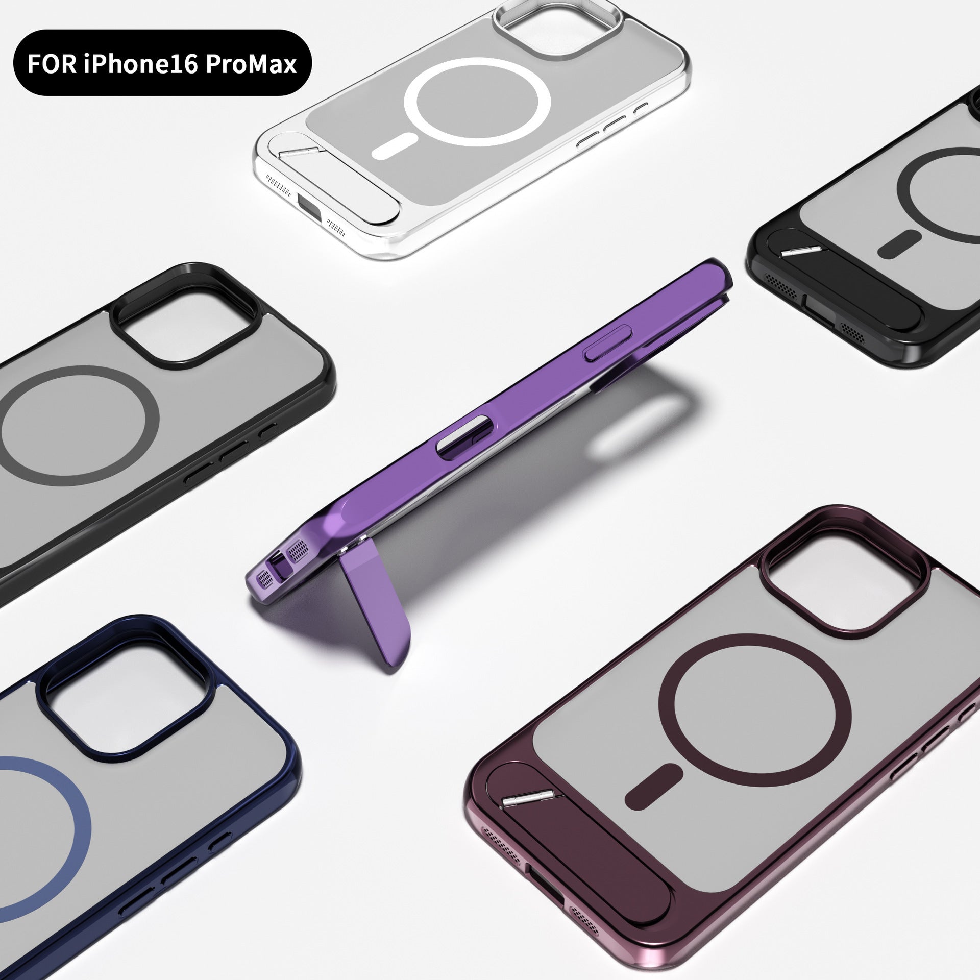 Magnetic Bracket Phone Case Compatible with iPhone Models in Metallic Paint - That Sticks magnetic bracket phone case