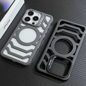 Magnetic Carbon Fiber Grain Frosted Light Phone Case - Magnetic Case for Pro Max iPhone13 Gets a Grip