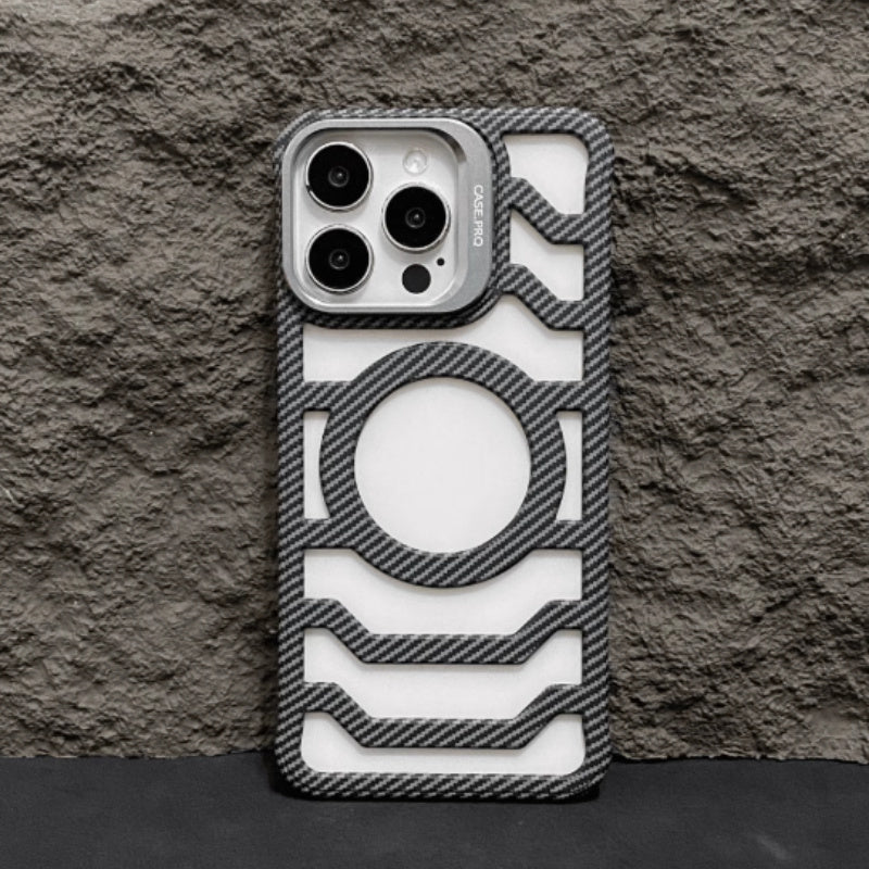 Magnetic Carbon Fiber Grain Frosted Light Phone Case - Magnetic Case for Pro Max iPhone13 Gets a Grip